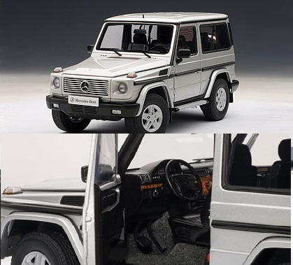AutoArt 1/18 Mercedes G500 SWB 1998 Silver